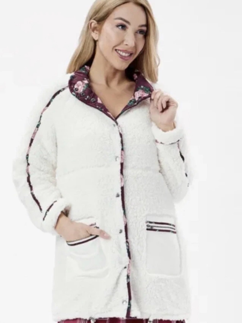 Matilda Jane Women’s Snow Day Fleece Sherpa Jacket size L